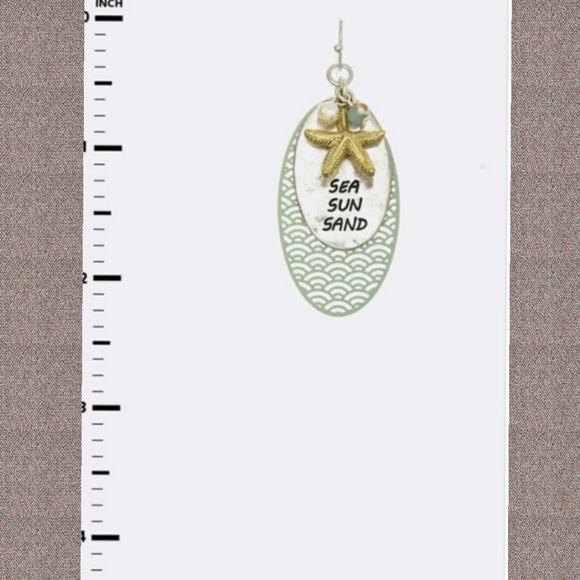 Wavy Oval Mix Charm Earrings - Picture 2 of 2